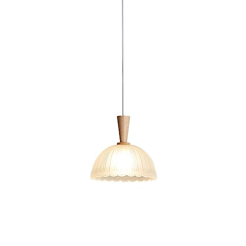 Kreativ gemusterter Glas-Pendelleuchten-Lampenschirm, E27-Sockel-Einzelkopf-Kronleuchter, Deckenbeleuchtungskörper, Hängeleuchte zur ation von Wohnzimmer, Schlafzimmer und Küche von Generic