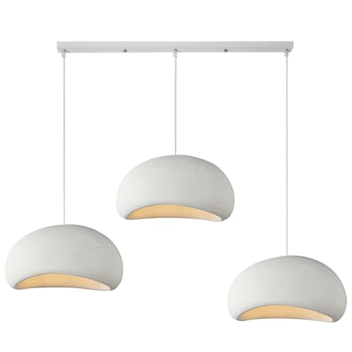 Kreative Pendelleuchte E27 Weiß Polyethylen Moderne Esstisch Hängelampe 3 Lichter Innenbeleuchtung Einstellbar Heimdekoration Für Esszimmer Kücheninselleuchte von Generic