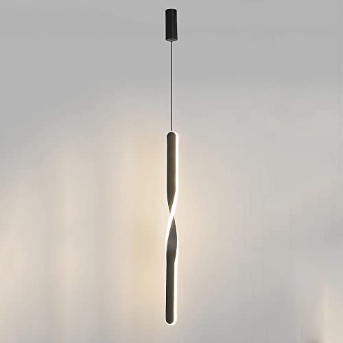 Kreative Spiralpendelleuchte, Moderne 20-W-LED-Deckenlampe, lineare Nachttischlampe, Hängeleuchten aus Aluminium, nordische, einfache Hängeleuchten mit Langen Streifen Kreative Spiralpendelleuchte, Moderne 20-W-LED-Deckenlampe, lineare Nachttischlampe, Hängeleuchten aus Aluminium, nordische, einfache Hängeleuchten mit Langen Streifen von Generic