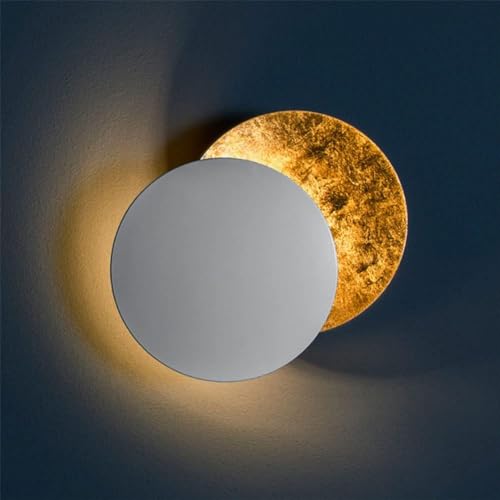 Kreativer Mond Innenwandleuchte Sonnenfinsternis Gang Wandleuchte Flur Korridor Nachttisch Wandleuchte Wohnzimmer Rund Gold Kupfer Led Wandleuchte, White, 20cm Kreativer Mond Innenwandleuchte Sonnenfinsternis Gang Wandleuchte Flur Korridor Nachttisch Wandleuchte Wohnzimmer Rund Gold Kupfer Led Wandleuchte, White, 20cm von Generic