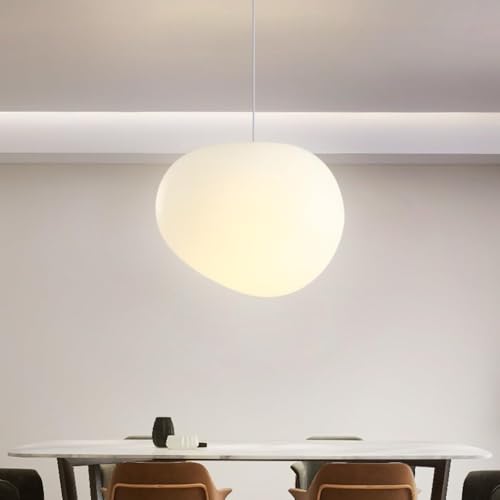 Kreativer Pebble-kronleuchter Moderner Skandinavischer Unregelmäßiger Kronleuchter Lampenschirm Höhenverstellbar Geeignet Für Schlafzimmer Esszimmer Wohnzimmer Café Bar Bar, 26cm von Generic