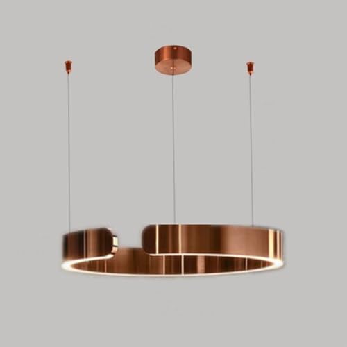 Kronleuchter, 15,7"/23,6" Moderne Led-Pendelleuchten, Kreis-Hängelampe, 3-Farbiger Dimmbalken-Kronleuchter, Höhenverstellbare Luxus-Pendelleuchte, Kücheninsel-Schlafzimmer-Beleuchtungskörper/Roséd/40 Kronleuchter, 15,7"/23,6" Moderne Led-Pendelleuchten, Kreis-Hängelampe, 3-Farbiger Dimmbalken-Kronleuchter, Höhenverstellbare Luxus-Pendelleuchte, Kücheninsel-Schlafzimmer-Beleuchtungskörper/Roséd/40 von Generic