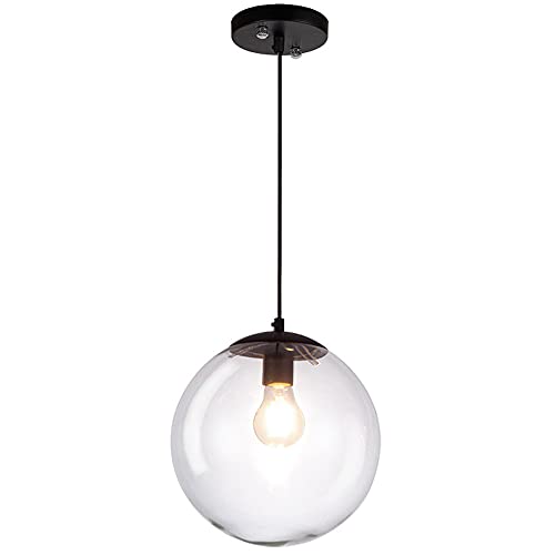 Kronleuchter, Led-Leuchtenmalistisches Schlafzimmer Einzelkopf-Pendelleuchte Runde Kugel Klarglas Metallstruktur Kücheninsel Chaner Verstellbare Decken-Stehtisch-Hängelambeleuchtungskörper E26/E27 Bas Kronleuchter, Led-Leuchtenmalistisches Schlafzimmer Einzelkopf-Pendelleuchte Runde Kugel Klarglas Metallstruktur Kücheninsel Chaner Verstellbare Decken-Stehtisch-Hängelambeleuchtungskörper E26/E27 Bas von Generic