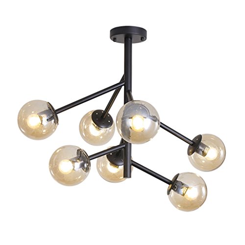Kronleuchter, Moderne Beleuchtu7 Lichter Schwarz Kronleuchter Retro Deckenleuchte Für Küche Esszimmer Foyer Wohnzimmer,Weißes Licht Kronleuchter, Moderne Beleuchtu7 Lichter Schwarz Kronleuchter Retro Deckenleuchte Für Küche Esszimmer Foyer Wohnzimmer,Weißes Licht von Generic