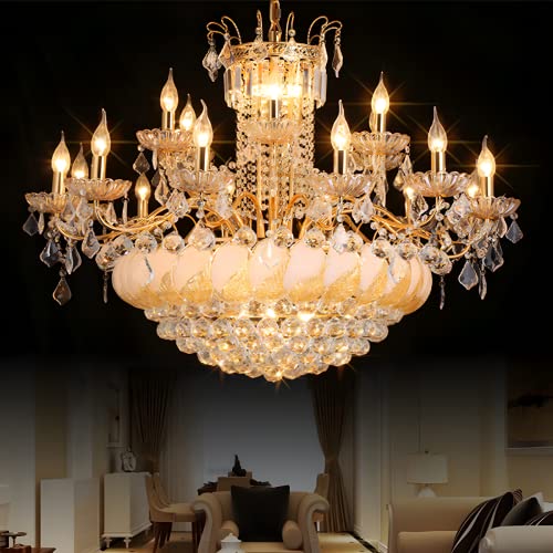 Kronleuchter, Traditioneller Kaskaden-Kristall-Kerzenleuchter Mitd-Finish, Regentropfen-Kronleuchter, Luxuriöse Deckenleuchte, 20 Lichter, Moderne Hängeleuchte Für Wohnzimmer, Hängeleuchte Kronleuchter, Traditioneller Kaskaden-Kristall-Kerzenleuchter Mitd-Finish, Regentropfen-Kronleuchter, Luxuriöse Deckenleuchte, 20 Lichter, Moderne Hängeleuchte Für Wohnzimmer, Hängeleuchte von Generic