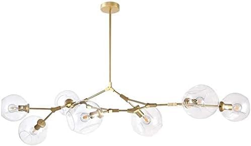 Kronleuchter E27 Nordic Glass Ball Kronleuchter Höhenverstellbar Mattschwarz Sputnik Kronleuchter E26 Metall Hand Blow Branches Pendelleuchte Mid Century Globe Leuchten, Transparent, Gold 7-Lights Kronleuchter E27 Nordic Glass Ball Kronleuchter Höhenverstellbar Mattschwarz Sputnik Kronleuchter E26 Metall Hand Blow Branches Pendelleuchte Mid Century Globe Leuchten, Transparent, Gold 7-Lights von Generic