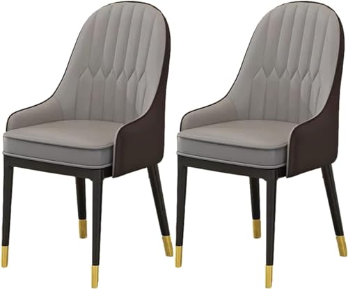Küche Esszimmer Esszimmerstühle Gepolsterte Esszimmerstühle Set Mit 2 Pu-Leder Hoher Rückenlehne Moderner Küchenstuhl Freizeitstuhl Küchen- Und Wohnzimmerbürostuhl Mit Metall von Generic