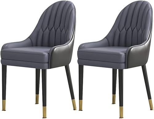 Küche Esszimmermöbel Stühle Esszimmer Esszimmerstühle 2er Set, Moderne Pu-Leder Hohe Rückenlehne Weiche Sitz-esszimmerstühle, Massivholzbeine Wohnzimmerstühle, A von Generic