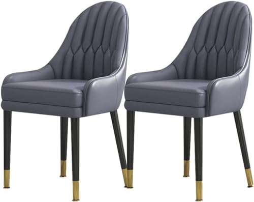 Küche Esszimmermöbel Stühle Esszimmer Esszimmerstühle 2er Set, Moderne Pu-Leder Hohe Rückenlehne Weiche Sitz-esszimmerstühle, Massivholzbeine Wohnzimmerstühle, D von Generic