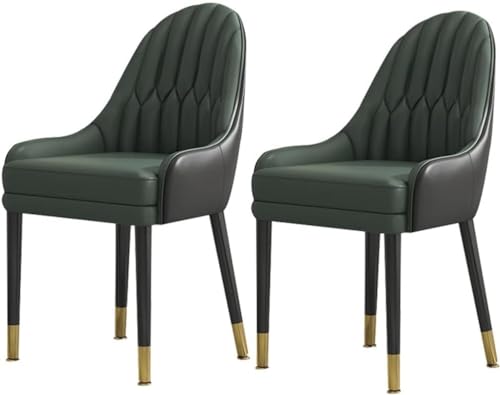 Küche Esszimmermöbel Stühle Esszimmer Esszimmerstühle 2er Set, Moderne Pu-Leder Hohe Rückenlehne Weiche Sitz-esszimmerstühle, Massivholzbeine Wohnzimmerstühle, H von Generic