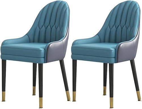 Küche Esszimmermöbel Stühle Esszimmer Esszimmerstühle 2er Set, Moderne Pu-Leder Hohe Rückenlehne Weiche Sitz-esszimmerstühle, Massivholzbeine Wohnzimmerstühle, I von Generic