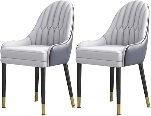 Küche Esszimmermöbel Stühle Esszimmer Esszimmerstühle 2er Set, Moderne Pu-Leder Hohe Rückenlehne Weiche Sitz-esszimmerstühle, Massivholzbeine Wohnzimmerstühle, L von Generic