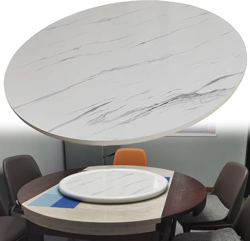 Küche Schwenkplatte, Lazy Susan Drehteller, Holz Esstisch Drehteller, Nicht Leicht Zu Kippen, Sanfte Drehung, Runder Drehteller Dick Und Langlebig, White a, 50cm-20in von Generic