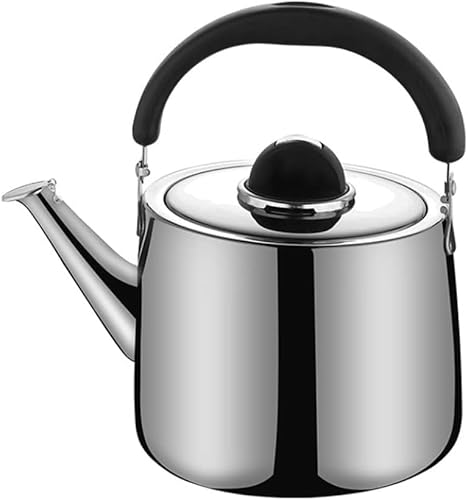 Küche Teekanne Herd Top Teekessel Zum Pfeifen Gaskessel 304 Verdicken Edelstahl Haushaltskessel Für Induktionsherd Gasherd Camping, 5L/169OZ Küche Teekanne Herd Top Teekessel Zum Pfeifen Gaskessel 304 Verdicken Edelstahl Haushaltskessel Für Induktionsherd Gasherd Camping, 5L/169OZ von Generic