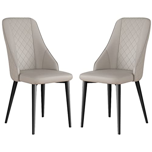 Küchen-Esszimmerstühle, 2er-Set, importierter Kunstleder-Seitenstuhl, Wohnzimmer-Lounge-Thekenstühle, stabile Metallbeine aus Kohlenstoffstahl von Generic
