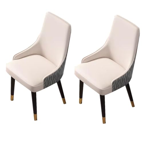 Küchen-Esszimmerstühle, 2er-Set, modernes PU-Leder, hohe Rückenlehne, gepolsterter weicher Sitz mit Beinen aus ivholz für Private gewerbliche Restaurants Küchen-Esszimmerstühle, 2er-Set, modernes PU-Leder, hohe Rückenlehne, gepolsterter weicher Sitz mit Beinen aus ivholz für Private gewerbliche Restaurants von Generic