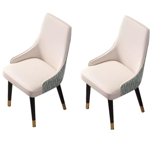 Küchen-Esszimmerstühle, 2er-Set, modernes PU-Leder, hohe Rückenlehne, gepolsterter weicher Sitz mit Beinen aus ivholz für Private gewerbliche Restaurants Küchen-Esszimmerstühle, 2er-Set, modernes PU-Leder, hohe Rückenlehne, gepolsterter weicher Sitz mit Beinen aus ivholz für Private gewerbliche Restaurants von Generic