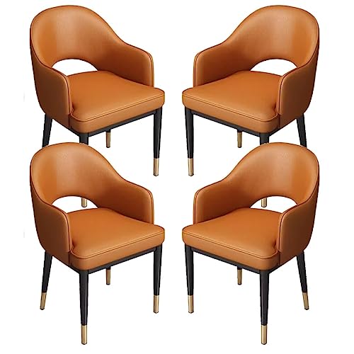 Küchen-Esszimmerstühle, 4er-Set, Freizeit, modernes Wohn-Esszimmer, Akzent-Sessel, Litschi-Leder, Haushalts-Schreibtischstuhl von Generic