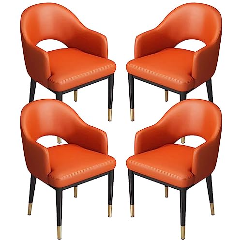 Küchen-Esszimmerstühle, 4er-Set, Freizeit, modernes Wohn-Esszimmer, Akzent-Sessel, Litschi-Leder, Haushalts-Schreibtischstuhl von Generic