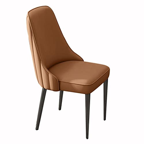 Küchen-Esszimmerstühle, moderner PU-Lederstuhl mit hoher Rückenlehne, gepolsterter weicher Sitzfläche, Schreibtischstuhl für den Haushalt, stabile Beine aus Eisenkunstmetall von Generic