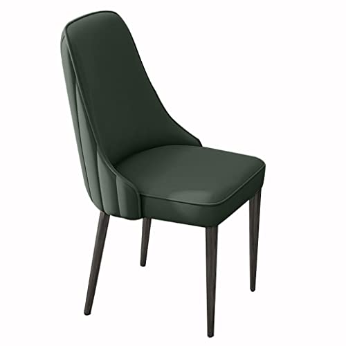 Küchen-Esszimmerstühle, moderner PU-Lederstuhl mit hoher Rückenlehne, gepolsterter weicher Sitzfläche, Schreibtischstuhl für den Haushalt, stabile Beine aus Eisenkunstmetall von Generic