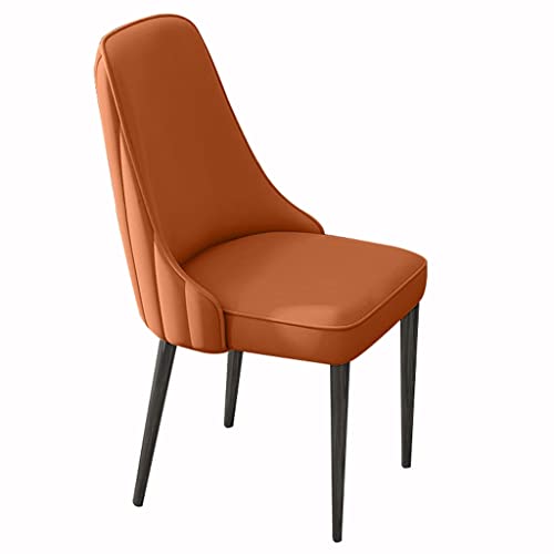 Küchen-Esszimmerstühle, moderner PU-Lederstuhl mit hoher Rückenlehne, gepolsterter weicher Sitzfläche, Schreibtischstuhl für den Haushalt, stabile Beine aus Eisenkunstmetall von Generic
