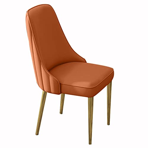 Küchen-Esszimmerstühle, moderner PU-Lederstuhl mit hoher Rückenlehne, gepolsterter weicher Sitzfläche, Schreibtischstuhl für den Haushalt, stabile Beine aus Eisenkunstmetall von Generic