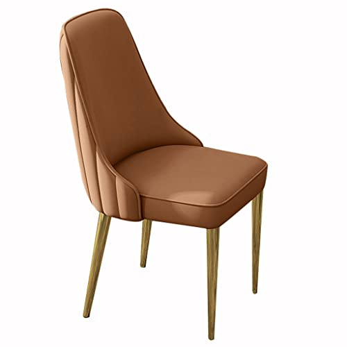 Küchen-Esszimmerstühle, moderner PU-Lederstuhl mit hoher Rückenlehne, gepolsterter weicher Sitzfläche, Schreibtischstuhl für den Haushalt, stabile Beine aus Eisenkunstmetall von Generic