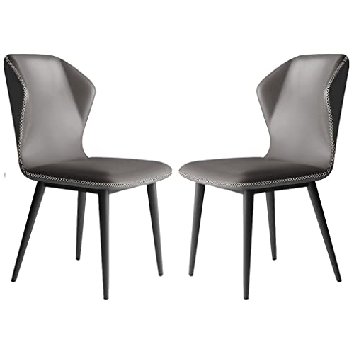Küchen-Esszimmerstühle aus PU-Leder, 2er-Set mit Stuhlbeinen aus Kohlenstoffstahl für Büro, Lounge, Esszimmer, Schlafzimmer von Generic