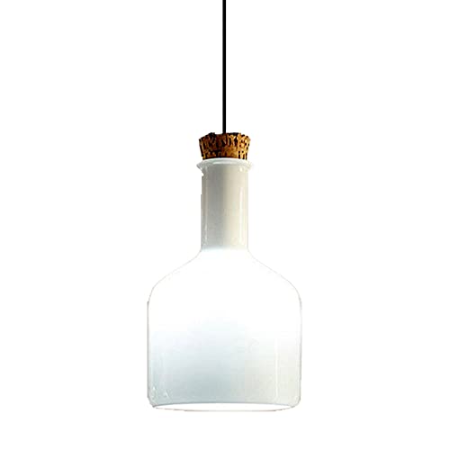 Kücheninsel E27 Einzelkopf Hängeleuchte Wohnzimmer Schlafzimmer Arbeitszimmer Esszimmer Moderne Kreative Glas Mode Weinflasche Magische Flaschenleuchte/Typ B von Generic