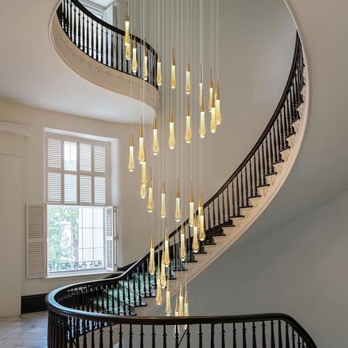 Küchenleuchten Decke Dimmbar Led Moderne Gold Pendelleuchte Mini Teardrop Kristall Pendelleuchte Für Kücheninsel Schlafzimmer Flur Eingang, 36-Light Küchenleuchten Decke Dimmbar Led Moderne Gold Pendelleuchte Mini Teardrop Kristall Pendelleuchte Für Kücheninsel Schlafzimmer Flur Eingang, 36-Light von Generic