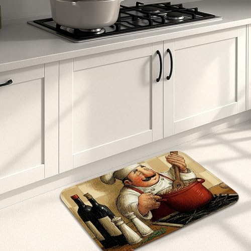 Küchenmatten für den Boden, Vintage, kulinarische Kunst, weiche Matten, gepolstert, bequem, waschbar, rutschfest, Dekor-Teppich, Küchenspüle, Waschküche, Badezimmer, 50,8 x 78,9 cm Küchenmatten für den Boden, Vintage, kulinarische Kunst, weiche Matten, gepolstert, bequem, waschbar, rutschfest, Dekor-Teppich, Küchenspüle, Waschküche, Badezimmer, 50,8 x 78,9 cm von Generic