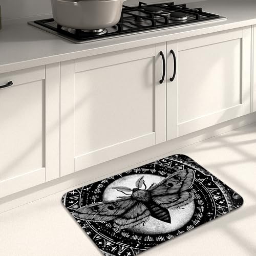 Küchenmatten für den Boden, Vintage-Stil, böhmische weiche Matten, gepolstert, bequem, waschbar, rutschfest, Dekor-Teppiche für Küche, Waschbecken, Waschküche, Badezimmer, 40,6 x 61 cm, Schwarz Küchenmatten für den Boden, Vintage-Stil, böhmische weiche Matten, gepolstert, bequem, waschbar, rutschfest, Dekor-Teppiche für Küche, Waschbecken, Waschküche, Badezimmer, 40,6 x 61 cm, Schwarz von Generic
