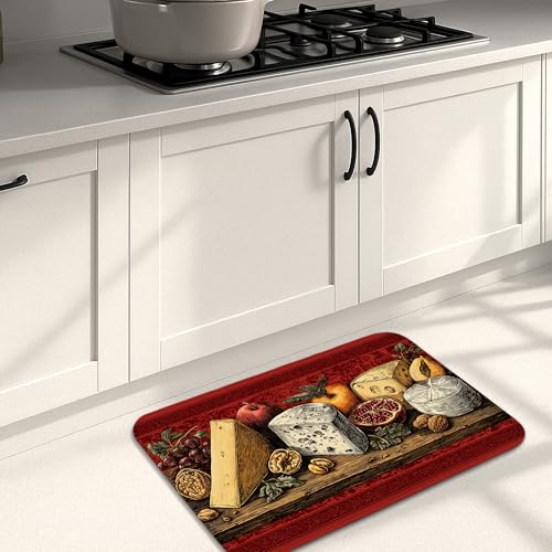 Küchenmatten mit Käse-Motiv, rustikales Bauernhaus-Kunst-Design, gepolstert, bequem, waschbar, rutschfest, für Küchenspüle, Waschküche, 40,6 x 61 cm Küchenmatten mit Käse-Motiv, rustikales Bauernhaus-Kunst-Design, gepolstert, bequem, waschbar, rutschfest, für Küchenspüle, Waschküche, 40,6 x 61 cm von Generic
