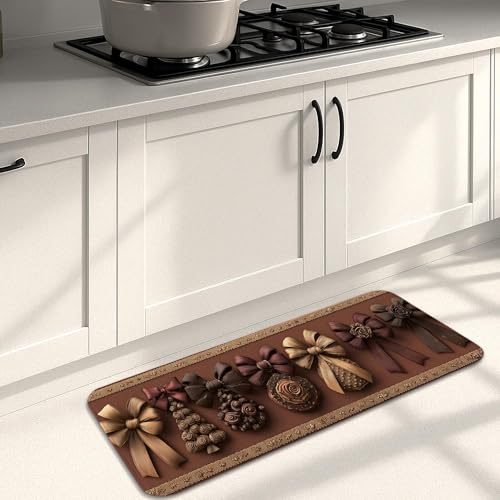 Küchenmatten mit Schokoladenmotiv, Vintage, dekorativ, gepolsterte Bodenteppiche, bequeme rutschfeste Matten für Küchenspülen und Waschküche, 40,6 x 129,9 cm von Generic