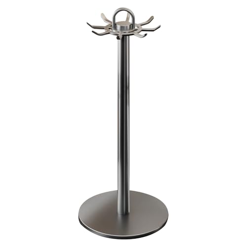 Küchenregal mit drehbarem Design und 8 Haken, ideal zum Ordnen von Küchenwerkzeugen und -utensilien. Robuste Edelstahlkonstruktion für Langlebigkeit. Jot656 (Grey, 44x14cm) von Generic