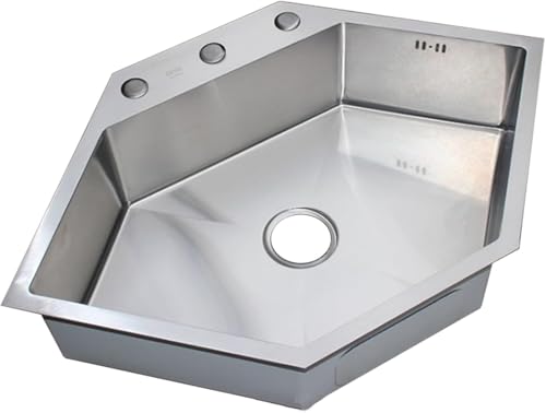 Küchenspüle Diamond Shape Sechseckiger Schlitz Edelstahlspüle Handgemachte Spüle Einzeltank Küche Einzelbecken Spüle Mit Abflussrohr, A, 84 * 55CM Küchenspüle Diamond Shape Sechseckiger Schlitz Edelstahlspüle Handgemachte Spüle Einzeltank Küche Einzelbecken Spüle Mit Abflussrohr, A, 84 * 55CM von Generic