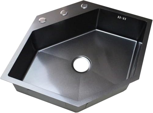 Küchenspüle Diamond Shape Sechseckiger Schlitz Edelstahlspüle Handgemachte Spüle Einzeltank Küche Einzelbecken Spüle Mit Abflussrohr, B, 70 * 50CM Küchenspüle Diamond Shape Sechseckiger Schlitz Edelstahlspüle Handgemachte Spüle Einzeltank Küche Einzelbecken Spüle Mit Abflussrohr, B, 70 * 50CM von Generic