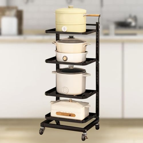 Küchenwagen, rollender Küchenwagen in Schwarz – 4 x 4 Bretter. Aufbewahrungslösung für Badezimmer und Schrank. Vielseitiges mobiles Regal für Küche und Zuhause. Platzsparendes Design. Küchenwagen, rollender Küchenwagen in Schwarz – 4 x 4 Bretter. Aufbewahrungslösung für Badezimmer und Schrank. Vielseitiges mobiles Regal für Küche und Zuhause. Platzsparendes Design. von Generic