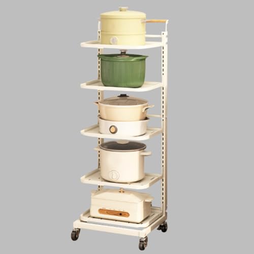 Küchenwagen, weißes Küchenregal für die Mikrowelle – 5-stöckiges Gemüseregal, platzsparendes Küchenmöbel, multifunktionale Speisekammer, langlebiges und stilvolles Design. Küchenwagen, weißes Küchenregal für die Mikrowelle – 5-stöckiges Gemüseregal, platzsparendes Küchenmöbel, multifunktionale Speisekammer, langlebiges und stilvolles Design. von Generic