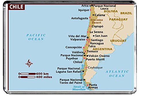 CALENDARMAN Khlschrankmagnet mit Chile-Karte, 8,9 x 6,3 cm, Acryl, 1 Stck CALENDARMAN Khlschrankmagnet mit Chile-Karte, 8,9 x 6,3 cm, Acryl, 1 Stck von Generic