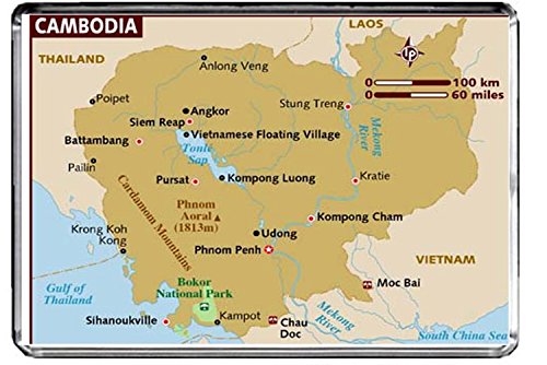 CALENDARMAN Khlschrankmagnet mit Kambodscha-Karte, kulturell, Magnet, 1 Stck, Acryl, 8,9 x 6,3 cm, grn und braun CALENDARMAN Khlschrankmagnet mit Kambodscha-Karte, kulturell, Magnet, 1 Stck, Acryl, 8,9 x 6,3 cm, grn und braun von Generic