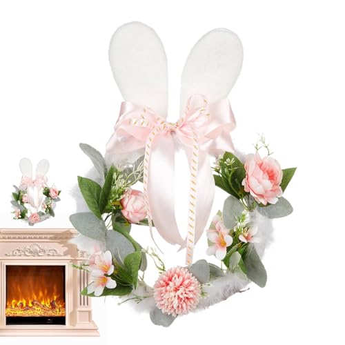 Künstliche Osterkranz Osterkranz Osterhasen Osterkranz Ostern Blumenkranz für Eingangstür oder Fenster Türgarderobe Frühling Ostern Türkranz Ostern Türkranz Ostern von Generic