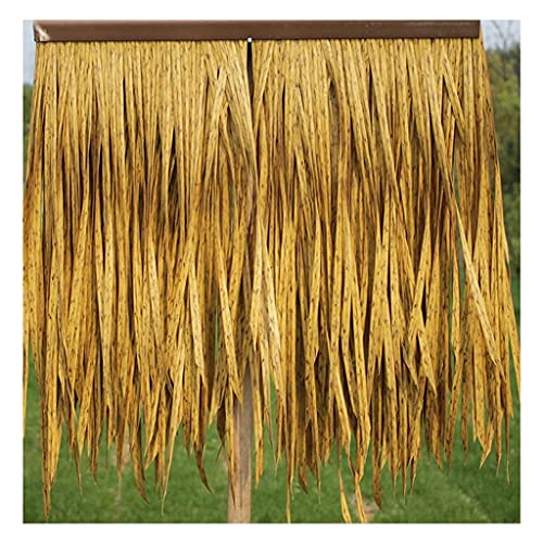 Künstliche Stroh-Fliese, Palmblatt-Simulations-Stroh-Fliese, Gefälschtes Stroh, PE PVC-Kunststoff, Künstliches Strohdach, Antike Ziegel, Dekorative Gartenlandschaft(Yellow b,2pcs) von Generic