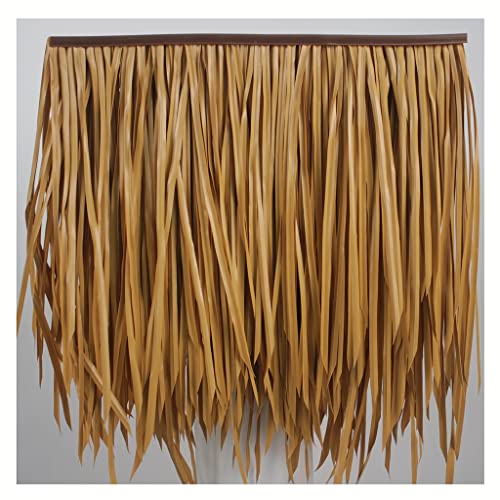 Künstliche Strohdach Fliese Palm Thatch Roll Kunststoff Palm Thatch Robust Palmblatt Simulation Strohdach Fliese Künstlichen Kunststoff(Yellow a,20pcs) von Generic