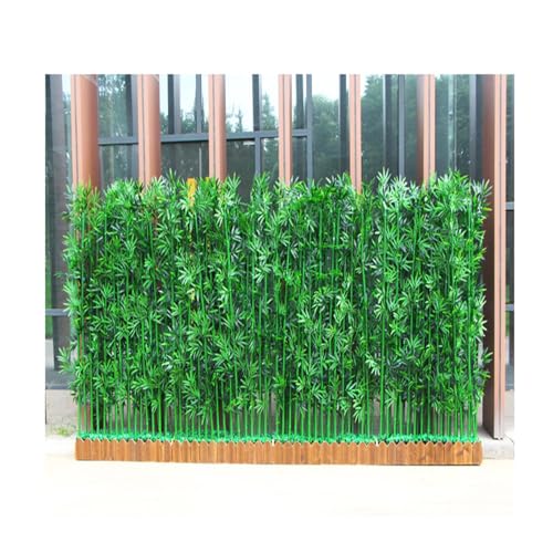 Künstlicher Bambusbaum Mit Blättern Sichtschutzwand Künstliche Sichtschutzpflanzen Für Drinnen Und Draußen Landschaftszaun Für Wohnzimmer, Empfangsraum Und Terrasse(80cm/31.5in -14 X 1m pole) von Generic