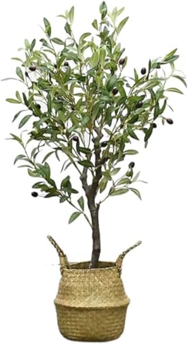 Künstlicher Baum Künstlicher Olivenbaum Gefälschter Bonsai-Baum Künstlicher Baum Mit Geflochtenem Korb Für Innen- Oder Außendekorationen Für Innen- Und Außendekorationen, Green, 90cm Künstlicher Baum Künstlicher Olivenbaum Gefälschter Bonsai-Baum Künstlicher Baum Mit Geflochtenem Korb Für Innen- Oder Außendekorationen Für Innen- Und Außendekorationen, Green, 90cm von Generic