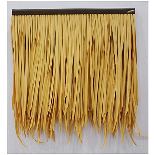 Künstliches Reetdach Kunststoff Reet Kunstrasen PE Reet Simulation Reetdach Für Künstlichen Pavillon Holz Traufe Regenschirm Reet Dekoration (2 Stück)(Yellow b,6pcs) von Generic