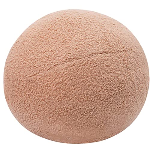 Kugelförmige Wurfkissen im nordischen Stil, Kissen, Plüschball, dekoratives Kissen, rundes Ballkissen, Formen 30,5 cm, einfaches, modernes kugelförmiges Wurfkissen für Sofa von Generic