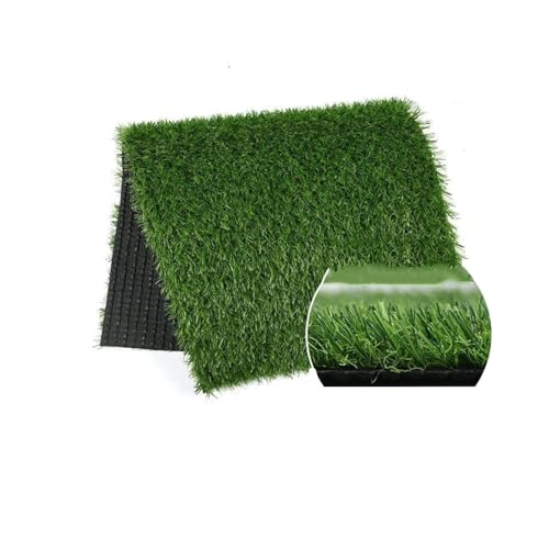 Kunstrasen,Realistischer Kunstrasenteppich mit Drainage, synthetischer Rasenteppich for Garten, Landschaft, Terrasse und Hundebereich im Freien(1x15m/3x49ft) von Generic